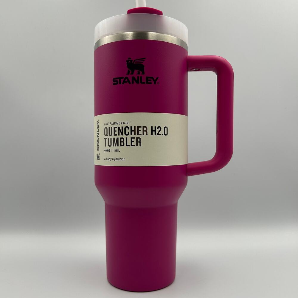 Stanley Quencher H2.0 40oz FlowState Quencher Tumbler Fuchsia New Authentic